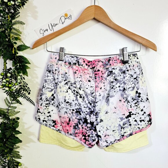 Abercrombie & Fitch Sport Girls 2-in-1 Shorts Sz 13/14 Splatter Design ~S65.7 - Picture 4 of 4